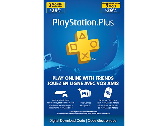 PlayStation® 3-Month Membership (Digital Download)