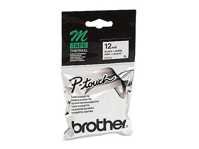 Brother MK231 Black White 12mm Tape