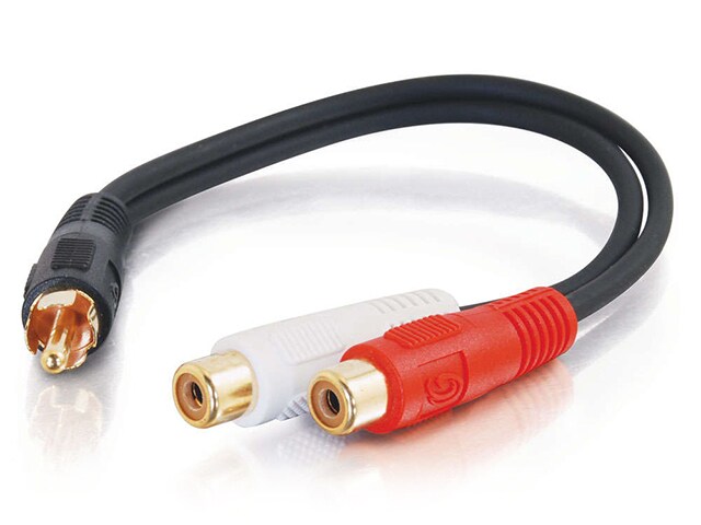 C2G 03177 152.4mm 6 quot; Value Series One RCA Mono Male to Two RCA Stereo Female Y Cable
