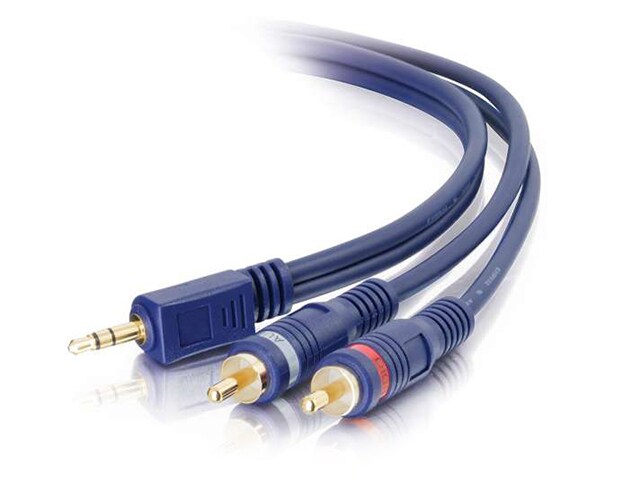 C2G 40615 3.7m 12ft Velocity One 3.5mm Stereo Male to Two RCA Stereo Male Y Cable