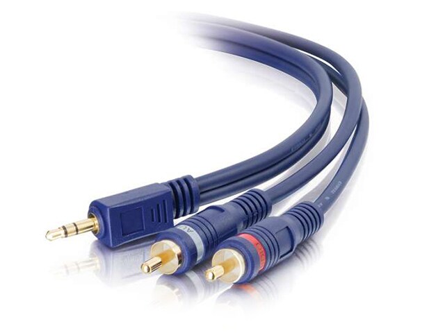 C2G 40614 1.8m 6ft Velocity One 3.5mm Stereo Male to Two RCA Stereo Male Y Cable