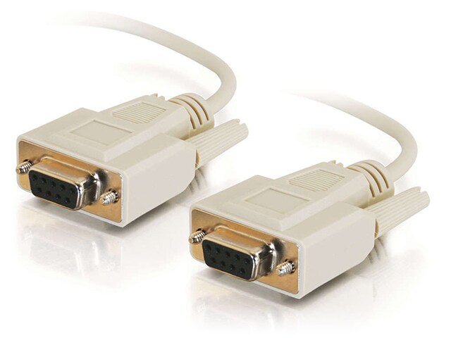 C2G 03044 1.8m 6 DB9 F F Serial RS232 Null Modem Cable Beige