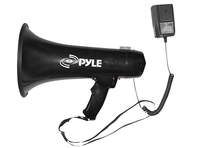 Pyle Audio 40W Professional Megaphone with Siren and 3.5mm Aux In