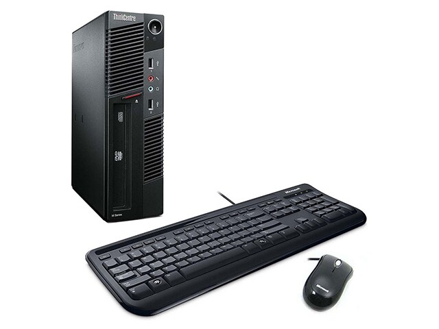 Lenovo ThinkCentre M91p USFF Desktop with IntelÂ® i5 2400S 500GB HDD 4GB RAM Windows 7 Professional Refurbished