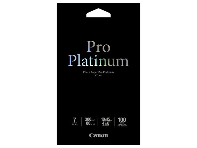 Canon PT 101 Photo Paper Pro Platinum 4â€� x 6â€� 50 Sheets