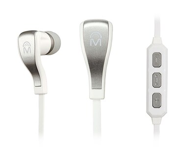 Mental Beats Flex Wireless Bluetooth® Earbuds with In-Line-Control - White