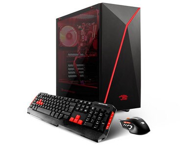 iBUYPOWER CA007A Gaming PC with AMD FX-4300, 1TB HDD, 8GB RAM, GeForce GT 710 & Windows 10 Home - Black & Red