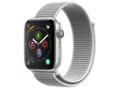 Apple® Watch Series 4 44mm Silver Aluminum Case with Seashell Sports Loop Band (GPS)