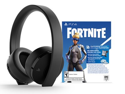 Ensemble casque d’écoute sans fil Gold Fortnite Neo Versa pour PS4™ – noir de jais