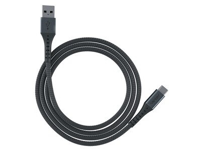 Ventev Charge & Sync 3m (10') USB-C™-to-USB  Steel Alloy Cable - Grey