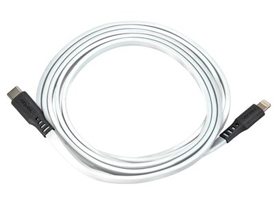 Ventev 1.8m (6') USB-C™-to-Lightning Flat Cable - White