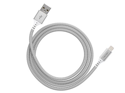 Ventev Charge & Sync 1.2m (4') Lightning-to-USB Metallic Cable - Silver