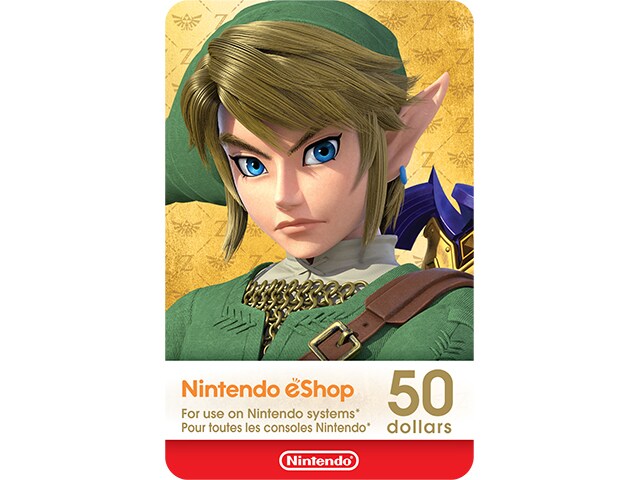 Carte Nintendo eShop pour Nintendo Switch, Wii U et 3DS - 50