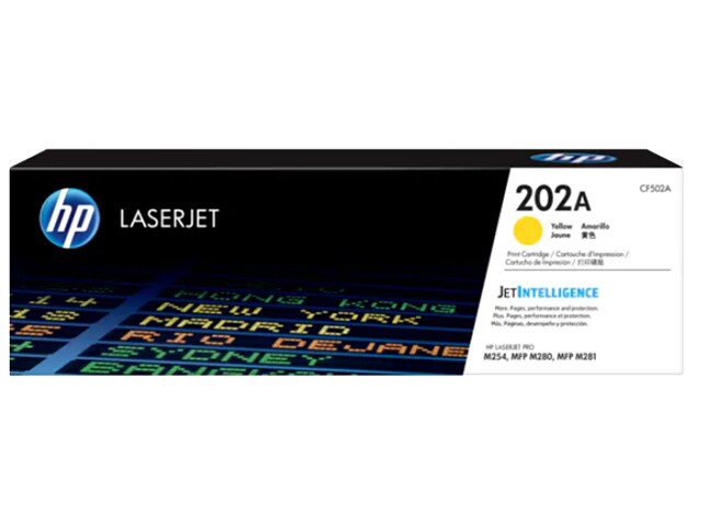 HP 202A Original LaserJet Toner Cartridge - Yellow (CF502A)