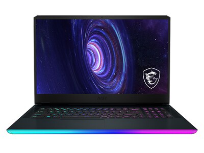 Ordinateur portable de jeu 17,3 po GE76 11UG-075CA Raider de MSI avec processeur Intel® i7-11800H, disque SSD de 1 To, MEV de 32 Go, carte vidéo NVIDIA RTX 3070 et Windows 10 famille - bleu