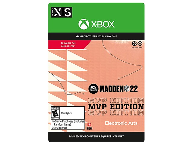 Madden NFL 22: MVP Edition (Code Electronique) pour Xbox Series X/S et Xbox One