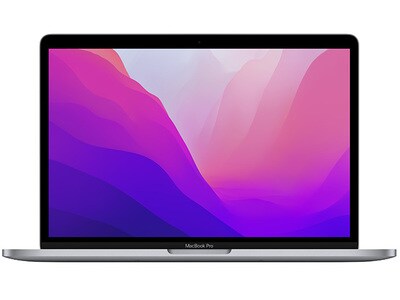 MacBook Pro (2022) 13,3 po à disque SSD 256 Go, MEV de 8 Go avec puce M2, processeur central 8 cœurs et processeur graphique 10 cœurs d’Apple - gris cosmique - française