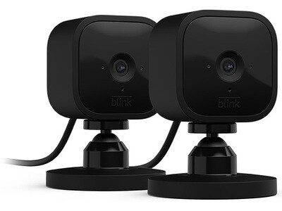Caméra de sécurité intérieure à fil 1080p Blink Mini B09N6J2645 de Amazon (Paquet de 2) - Noir