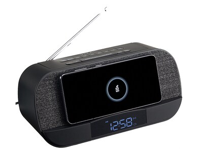 VITAL Alarm Clock Radio with Qi Wireless Charger