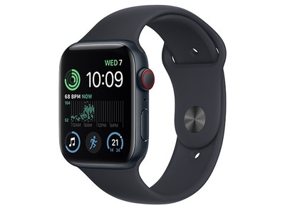 Apple® Watch SE (2022) 44mm Midnight Aluminium Case with Midnight Sport Band (GPS+Cellular)