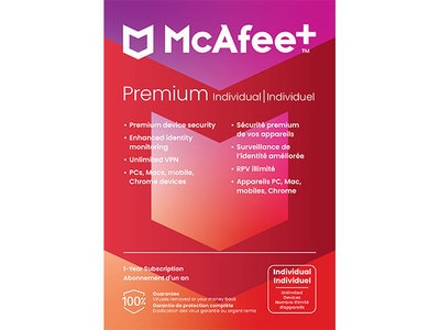 McAfee+ Premium Individual for Windows, Mac, Android & iOS - 12-Month Subscription