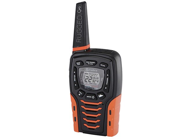 Cobra ACXT645 Waterproof Two-Way Radio with 56 km Range - Black & Orange - 2-Pack  | Square One