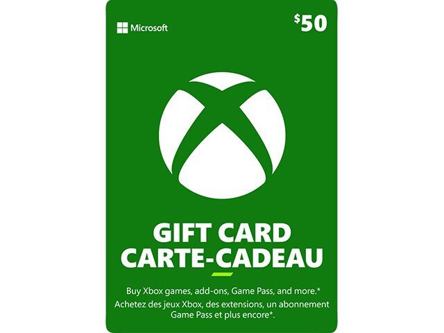Xbox Live Gift Card $50 CAD (Digital Download)