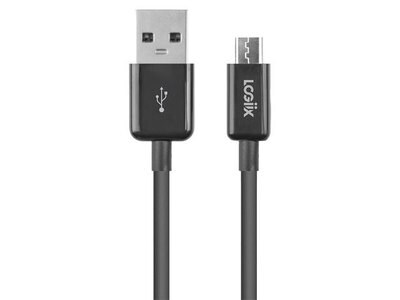 Câble de charge et de synchronisation 1,5 m (5 pi) de LOGiiX, micro USB – noir