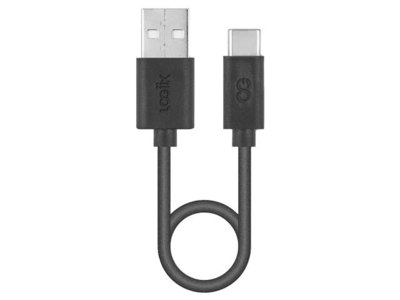 Câble de charge et de synchronisation 30 cm (1 pi) de LOGiiX, USB-A à USB-C – noir