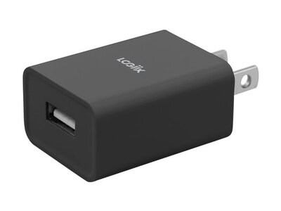 Chargeur mural Power Cube Classic 12 W de LOGiiX, USB-A – noir