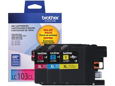 Brother 3-Pack LC1033PKS High-Yield Ink Cartridges - Magenta, Cyan and Yellow