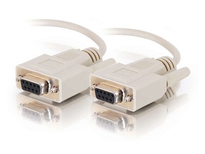 C2G 25215 30cm (1') DB9 F/F Serial RS232 Cable - Beige