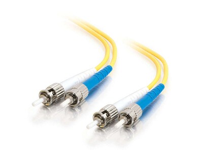 C2G 13701 3m (9.8') ST-ST 9/125 OS1 Duplex Singlemode PVC Fiber Optic Cable - Yellow