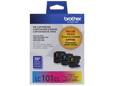 Brother LC1013PKS Innobella Standard Yield Color Ink Cartridges (1 each of Cyan Magenta and Yellow) - 3 Pack