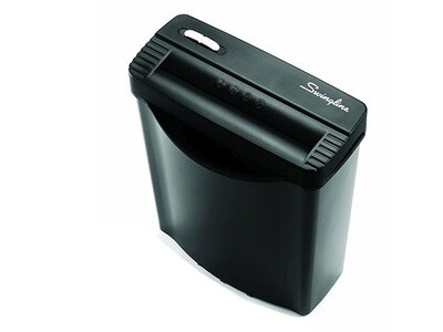 Swingline GS5 Paper/Credit Card Shredder - 5-Sheet/Strip Cut