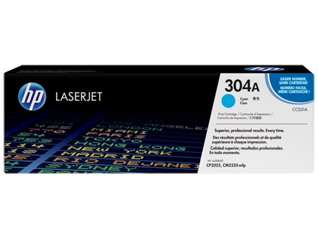 HP 304A (CC531A) Cyan Original LaserJet Toner Cartridge