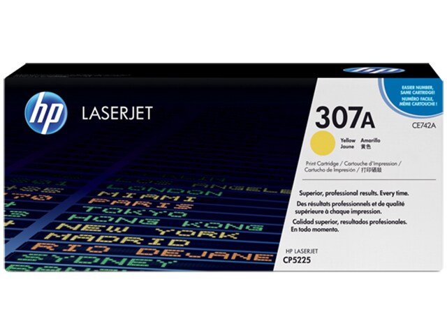 HP 307A (CE742A) Yellow Original LaserJet Toner Cartridge