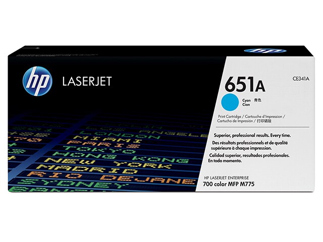 HP 651A (CE341A) Cyan Original LaserJet Toner Cartridge