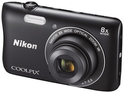 Nikon COOLPIX S3700 20.1MP Digital Camera - Black