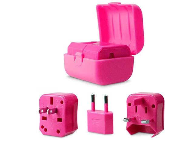 LOGiiX 3-in-1 World Traveler Jet Setter Adapter Kit - Pink