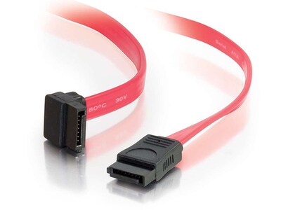 C2G 10189 15cm (6") 7-PIN 180° - 90° 1 Device Serial ATA Cable - Red