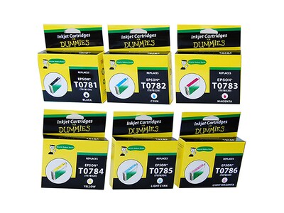 Ink For Dummies DE-T078 Remanufactured Ink Cartridges for Epson - Multi-Colour - 6-Pack