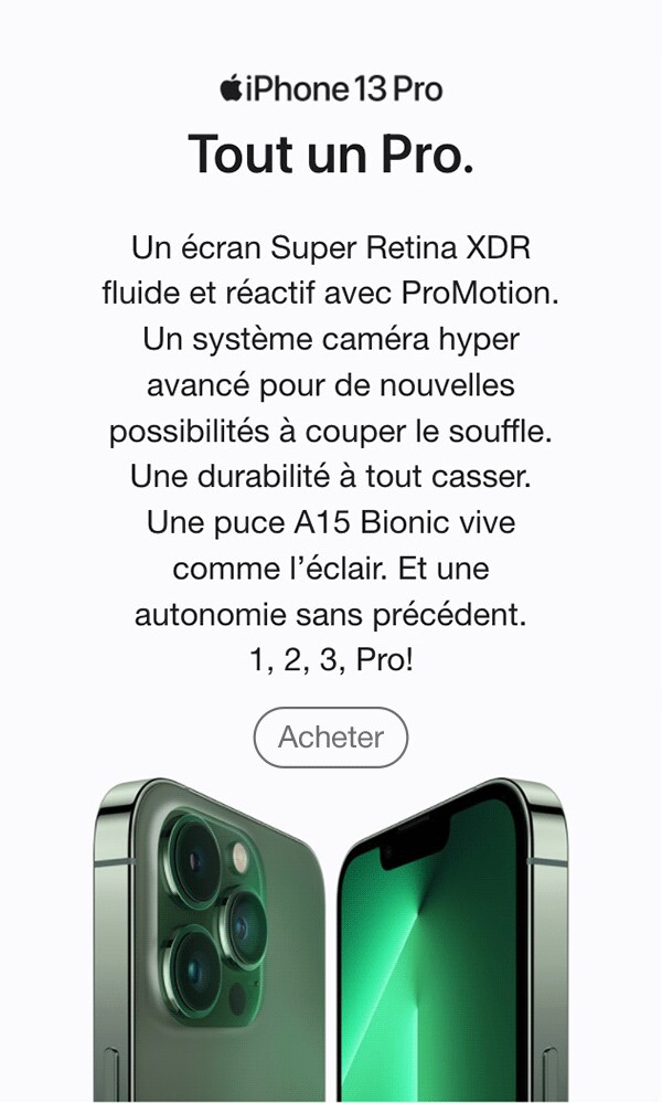 À propos de l'écran Super Retina et de l'écran Super Retina XDR