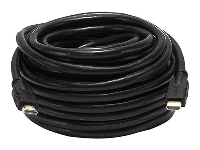 Câbles vidéo LINDY - Câble HDMI - 50 m - cuivre hybride blindé/fibre  optique - noir - rond, support 4K