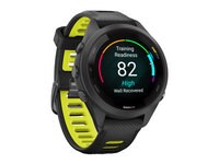 Montre Garmin Forerunner 265S - Noire / Bracelet Silicone Noir et Jaune