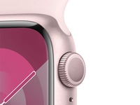 Apple Watch Series 9, 45mm, Pink Aluminium Pink Sport Band M/L