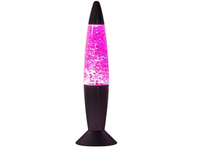 Lampe à DEL scintillante de 14 po avec base argentée de Merkury Innovations - rose