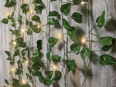 Merkury Innovations XL Solar Ivy Vine Curtain Light String Lights