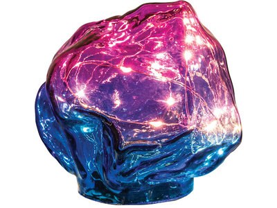 Merkury Innovations Lampe de table LED multicoloure en cristal de verre