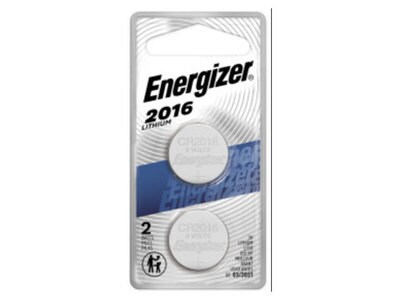 Piles bouton au lithium 3 V Energizer 2016 - paquet de 2